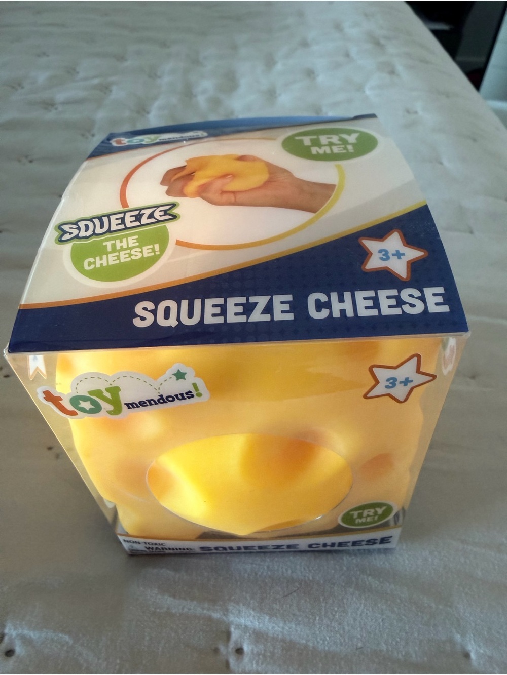 Squeeze Cheese Stress Ball Toy - Yellow